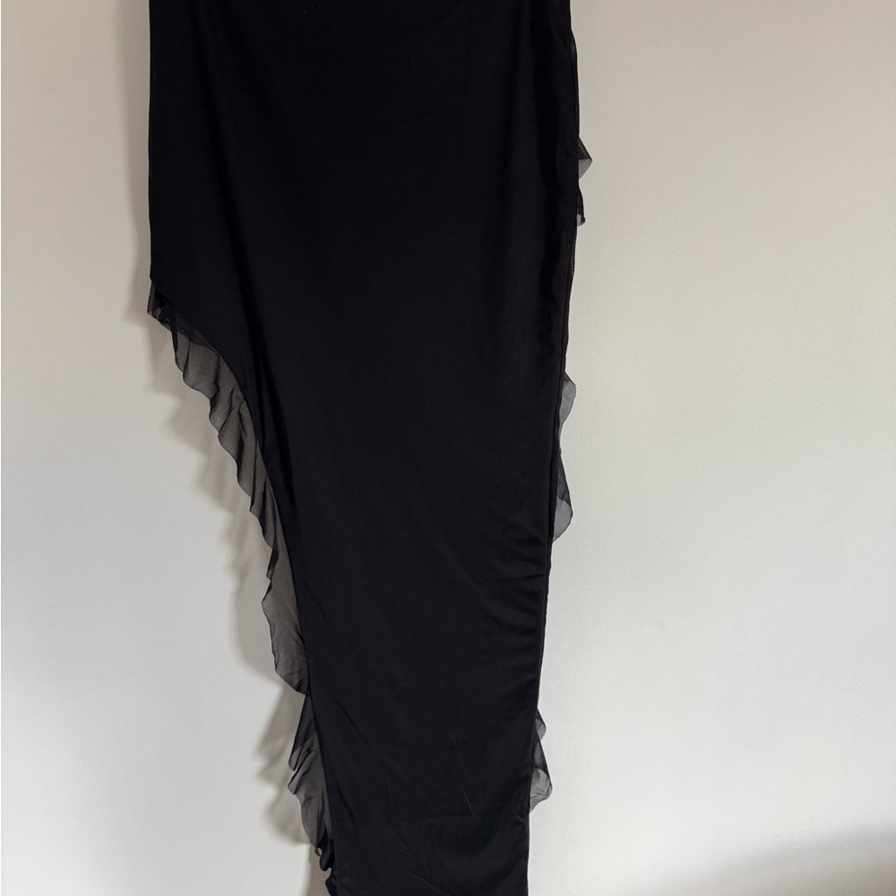 Princess Polly Black Asymmetrical Ruffle Skirt size 4 NWT - Picture 5 of 7